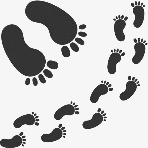 脚印简笔画 脚印简笔画图片