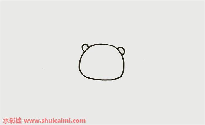 熊猫头怎么画 熊猫头简笔画图片大全彩色