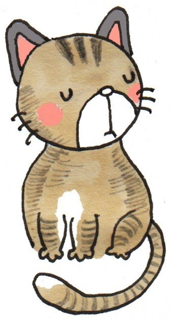花猫的简笔画怎么画 花猫的简笔画好看