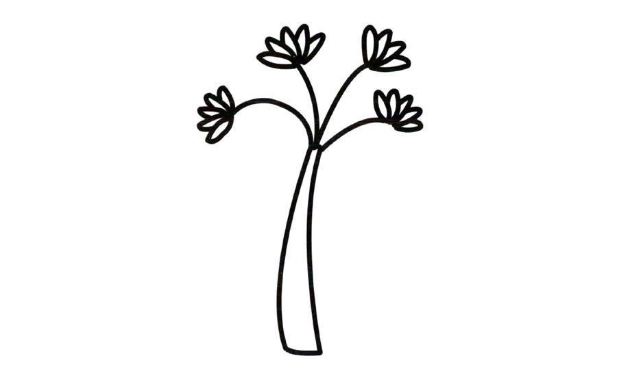 幼儿园小树简笔画图片大全-幼儿园简笔画树图片