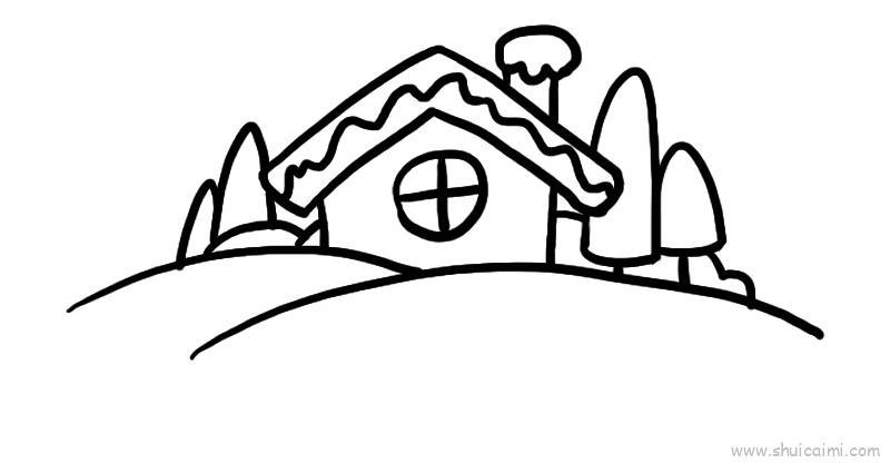 冬天风景儿童画怎么画 冬天风景简笔画顺序