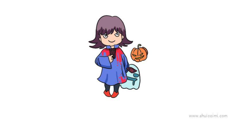 万圣节女巫幽灵南瓜怪儿童画怎么画 万圣节女巫幽灵南瓜怪简笔画图片大全