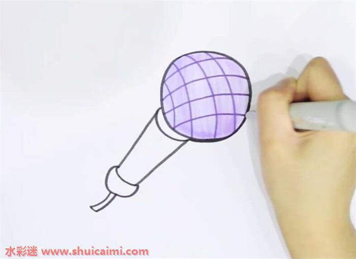 话筒怎么画 话筒简笔画步骤图
