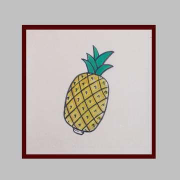 菠萝简笔画 菠萝简笔画法