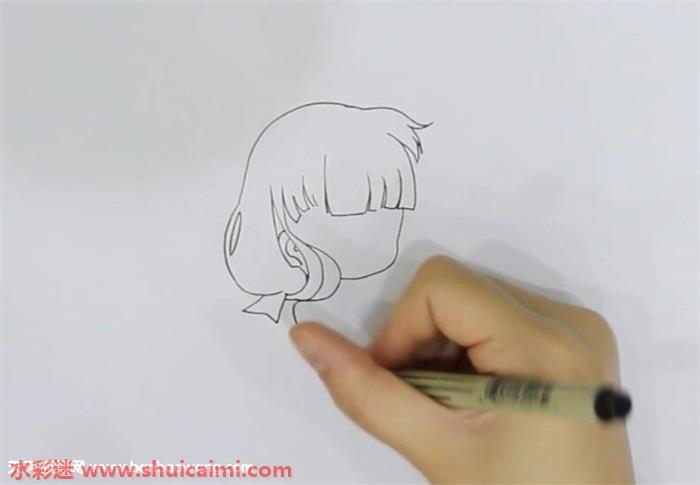 犬夜叉桔梗怎么画 犬夜叉桔梗简笔画步骤图