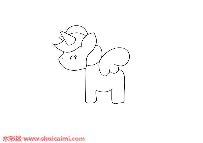 可爱小独角兽怎么画 可爱小独角兽简笔画彩色