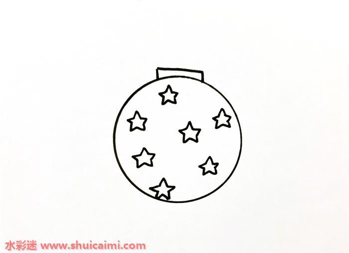 圣诞彩球怎么画 圣诞彩球简笔画图片带颜色