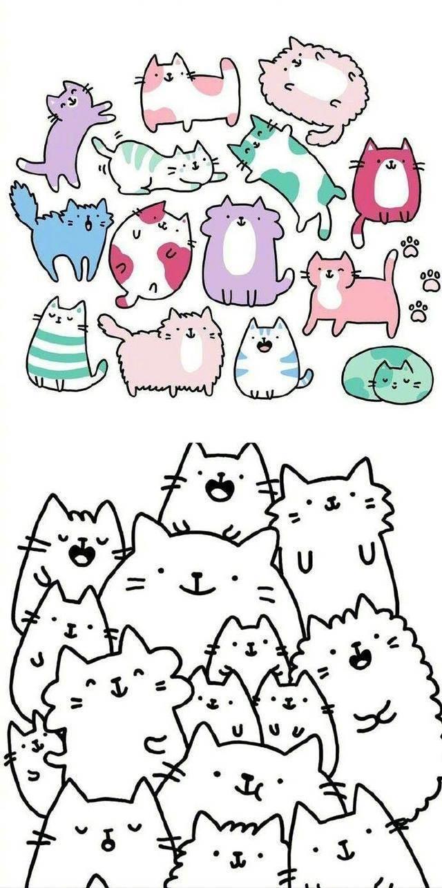简笔画猫 简笔画猫的画法最简单