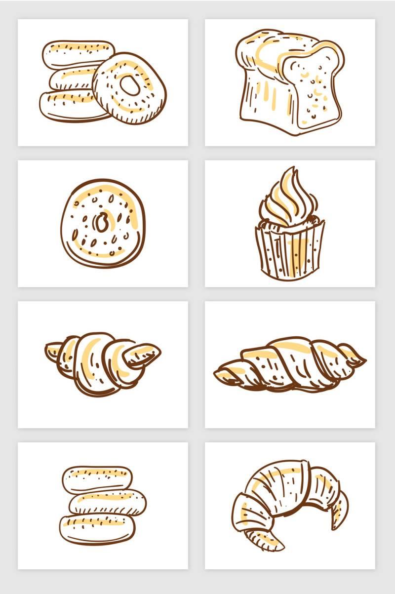 面包简笔画 面包简笔画简单又漂亮