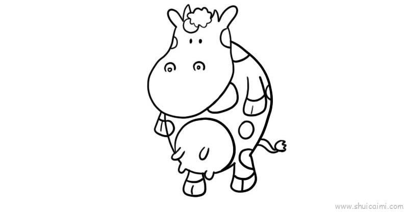 奶牛儿童画怎么画 奶牛简笔画好看