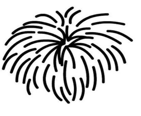春节放烟花的图片简笔画 春节放烟花的图片简笔画可爱