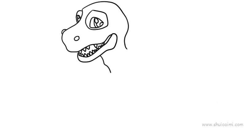 霸王龙儿童画怎么画 霸王龙简笔画顺序