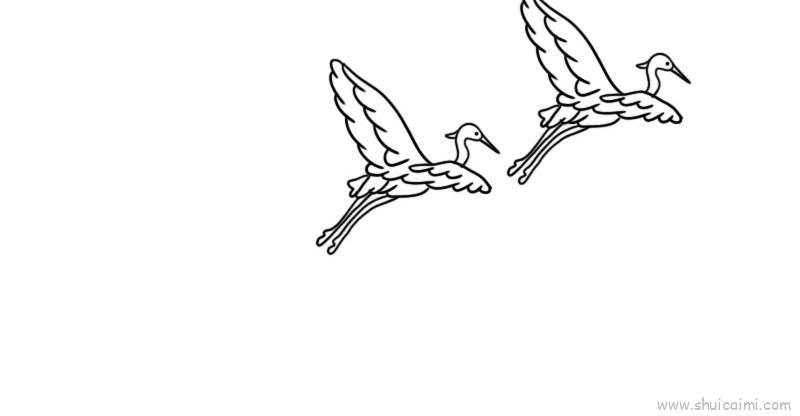 一行白鹭上青天儿童画怎么画 一行白鹭上青天简笔画简单