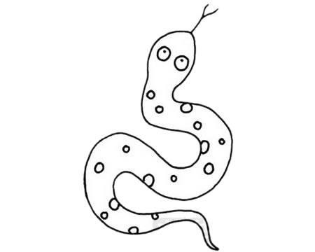 小蛇简笔画 小蛇简笔画彩色