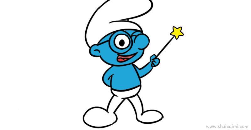 蓝精灵儿童画怎么画 蓝精灵简笔画画法