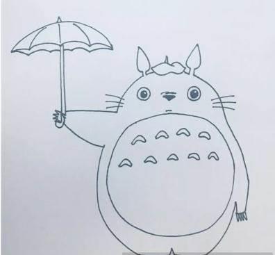 龙猫简笔画 龙猫简笔画大全可爱