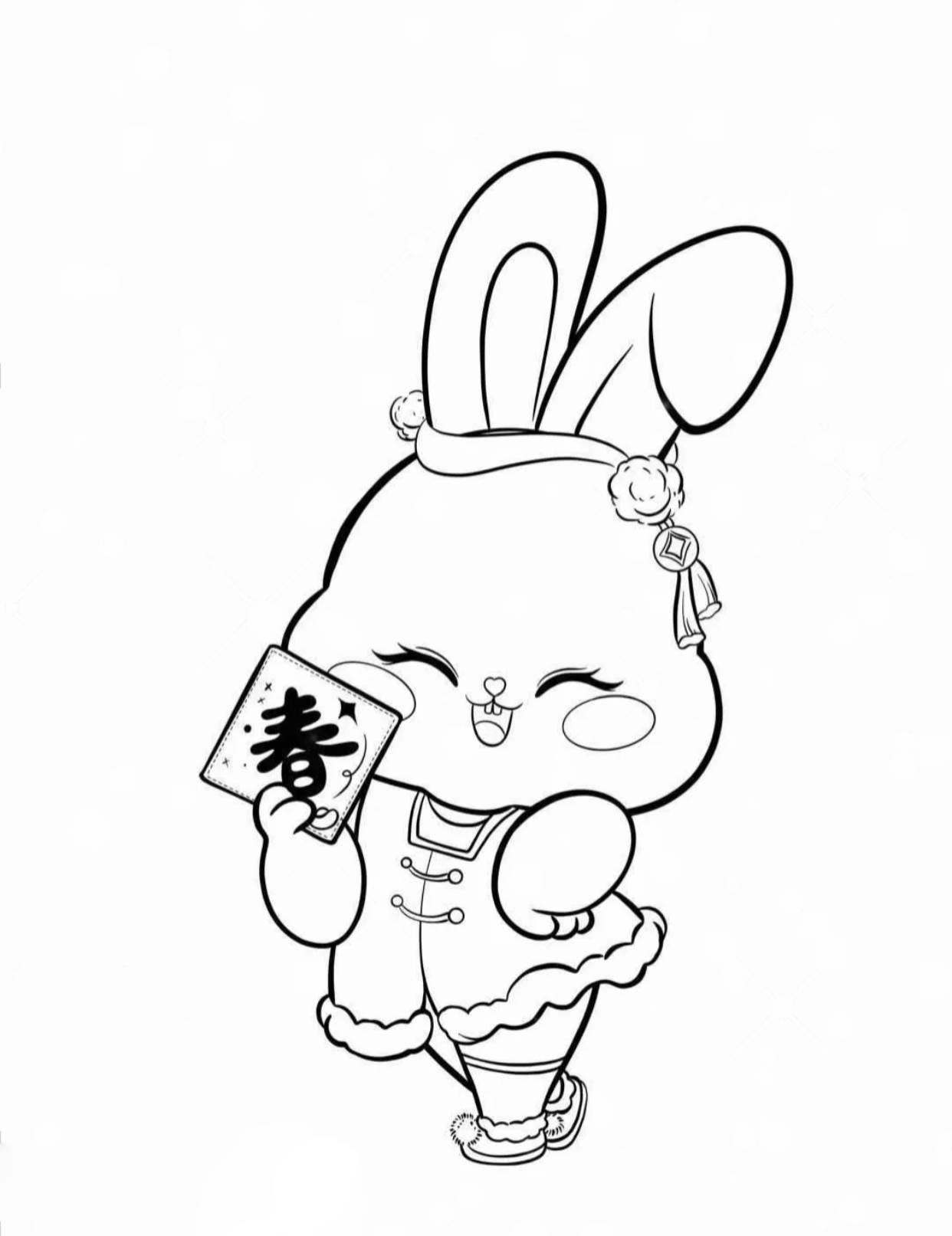 兔子笔刷素材简笔画 兔子笔刷素材简笔画大全