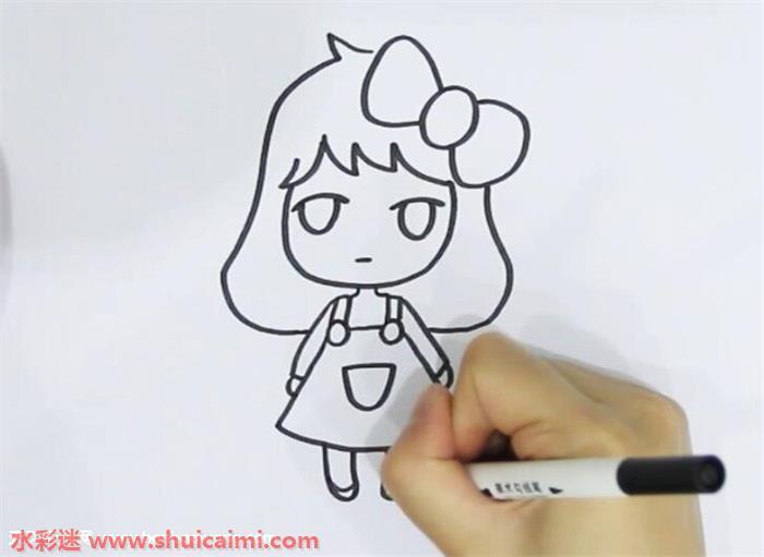 小女孩怎么画 小女孩简笔画图片大全带颜色