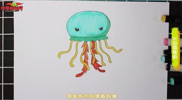 水母怎么画 水母简笔画画法