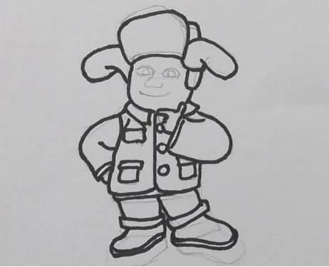 光头强简笔画 光头强简笔画图片大全