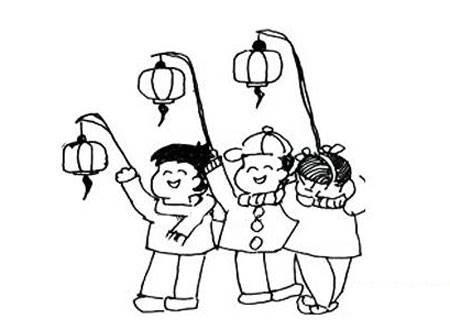 元宵节简笔画 元宵节简笔画图片