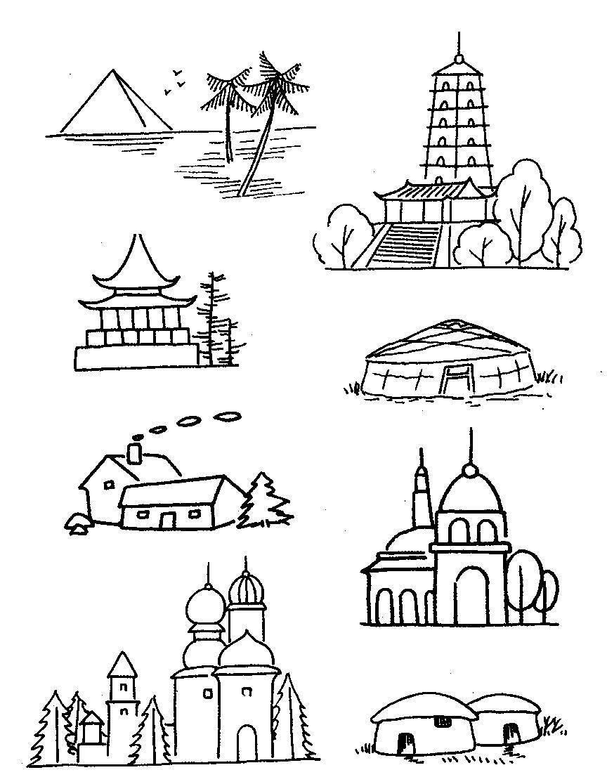 景物简笔画 景物简笔画图片大全