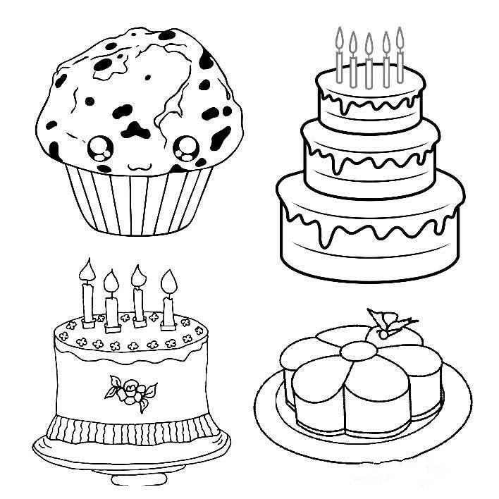 生日蛋糕图片简笔画 儿童画生日蛋糕图片简笔画