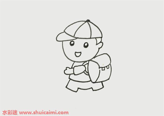 学生怎么画 学生简笔画图片彩色