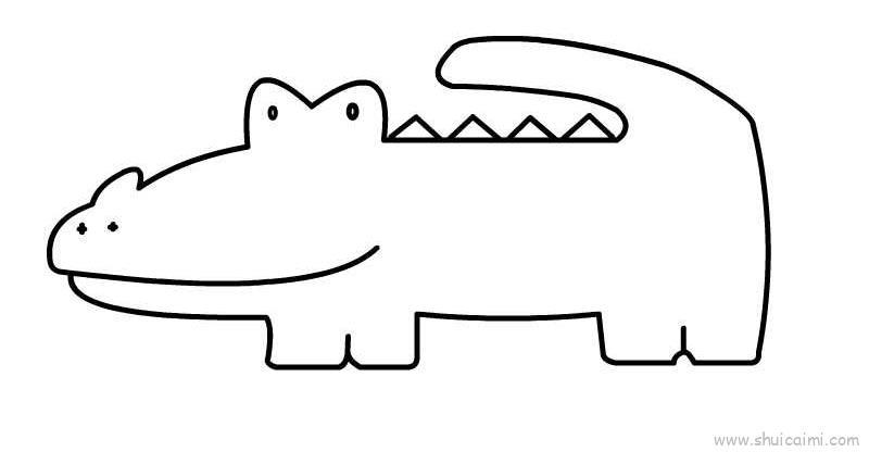 鳄鱼儿童画怎么画 鳄鱼简笔画图片大全