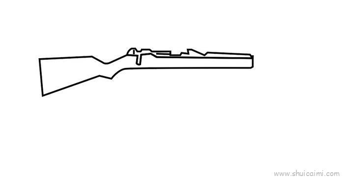 98k儿童画怎么画 98k简笔画好看