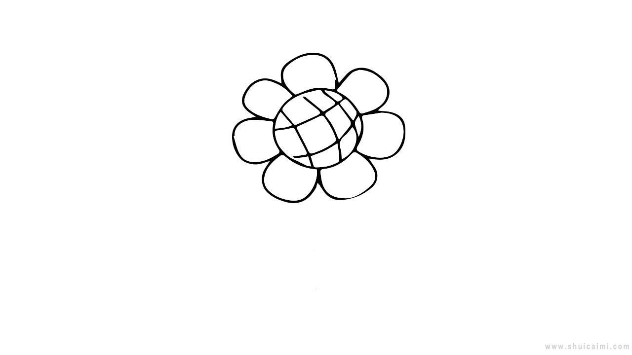 看葵花简笔画教程,教你向日葵简笔画怎么画?