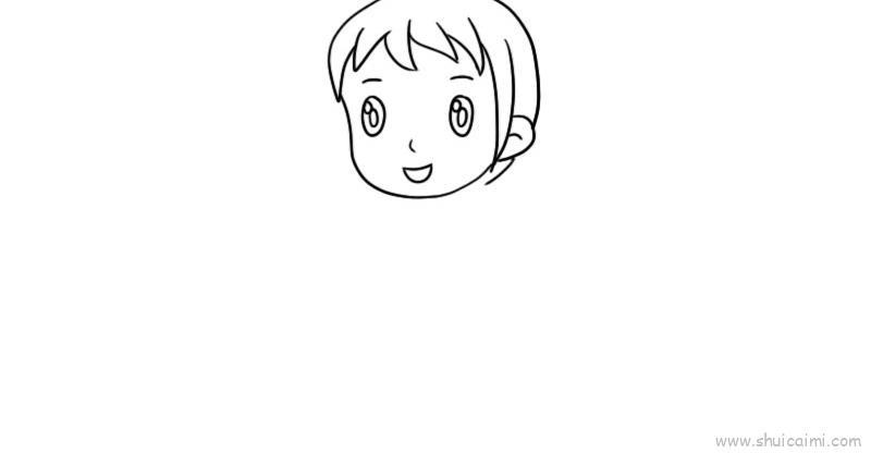 长头发女孩儿童画怎么画 长头发女孩简笔画简单