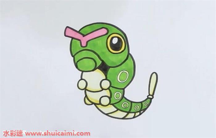 绿毛虫怎么画 绿毛虫简笔画简单好看