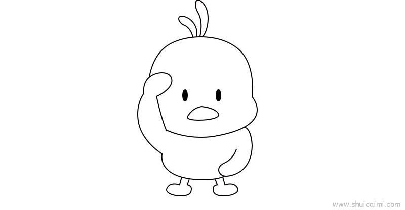 超萌小黄鸭儿童画怎么画 超萌小黄鸭简笔画简单又好看