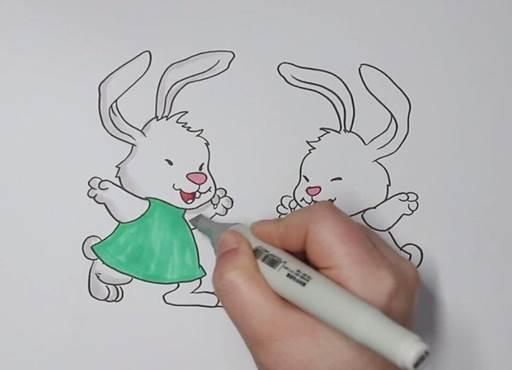 画小白兔简笔画 儿童画小白兔简笔画