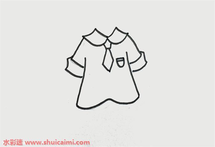 女生校服怎么画 女生校服简笔画简单彩色