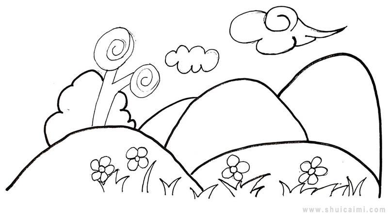 田野简笔画怎么画 田野简笔画图片大全