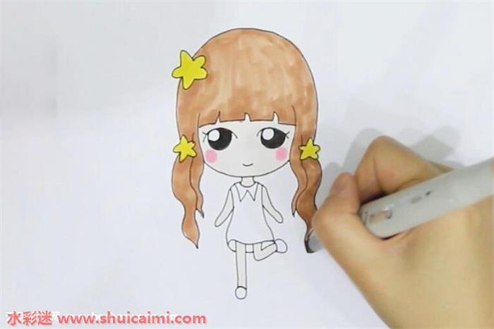 马尾女孩简笔画怎么画?马尾女孩简笔画的详细步骤教程