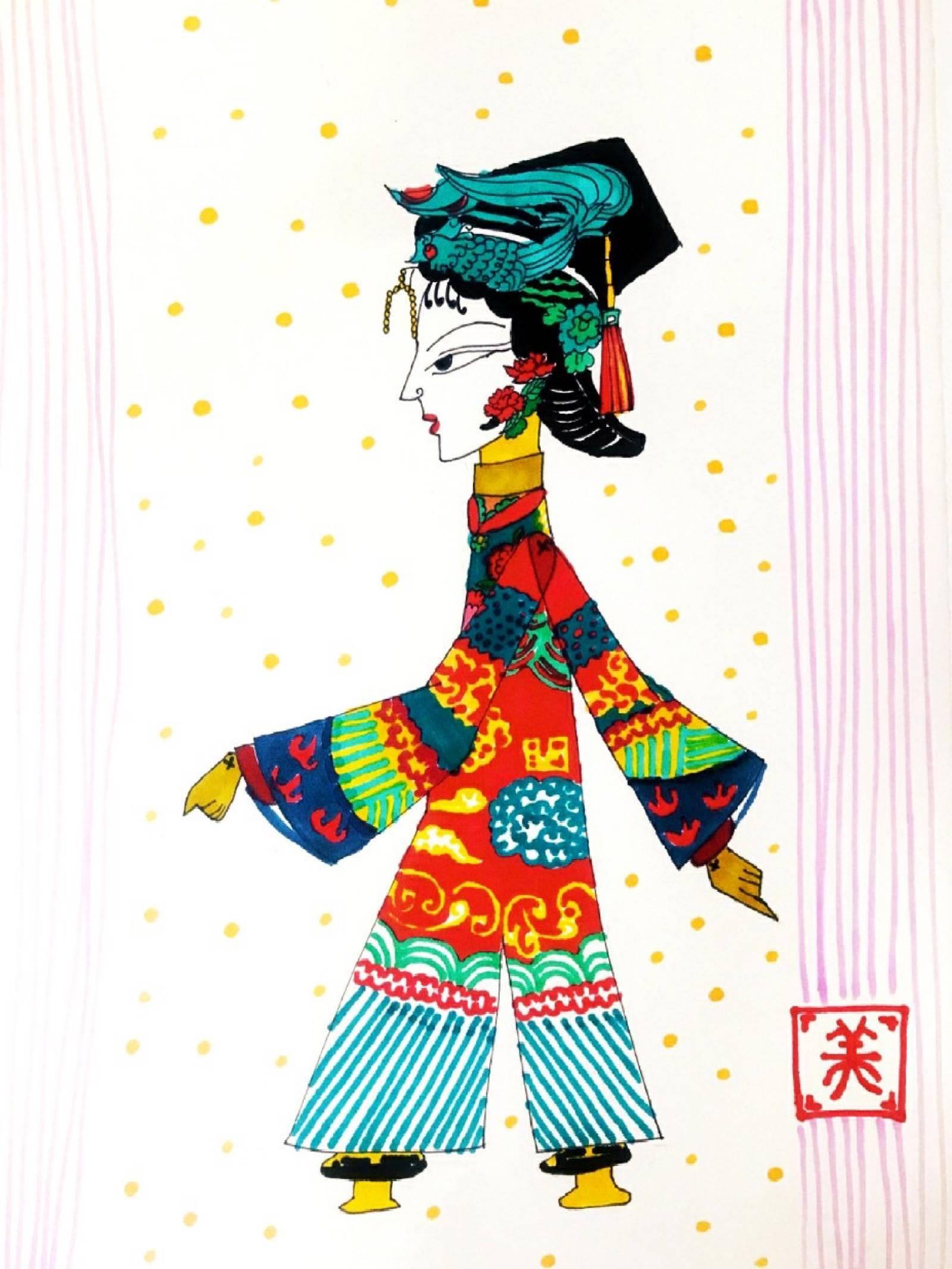 皮影简笔画 皮影简笔画图片大全简易