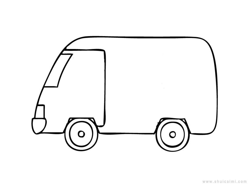 面包车简笔画怎么画 面包车简笔画图片