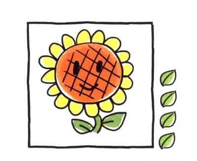 简笔画向日葵