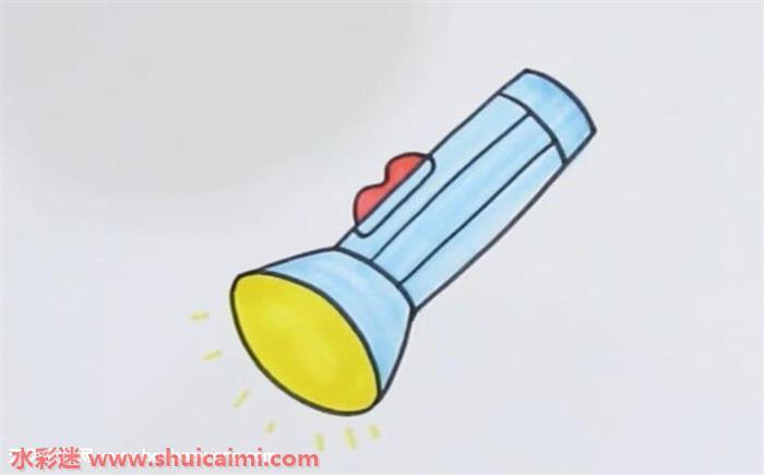 手电筒怎么画 手电筒简笔画图片带颜色