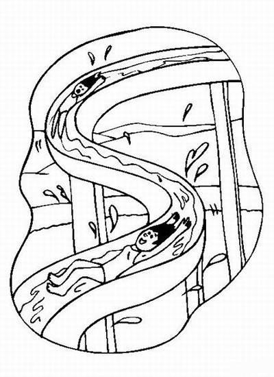 滑滑梯简笔画 滑滑梯简笔画儿童彩色