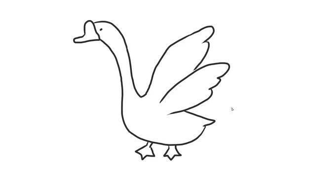 鹅的简笔画 鹅的简笔画图片大全可爱简单