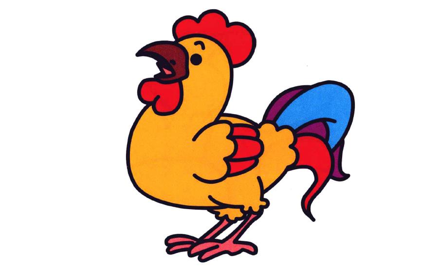 幼儿画大公鸡的简笔画步骤大全_大公鸡简笔画图片大全 幼儿园