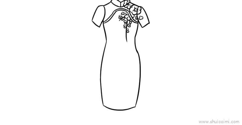 旗袍儿童画怎么画 旗袍简笔画简单