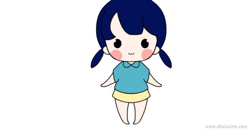 小女孩儿童画怎么画 小女孩简笔画画法