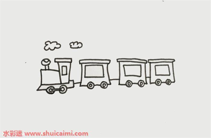 火车简笔画步骤,一步步教你火车怎么画