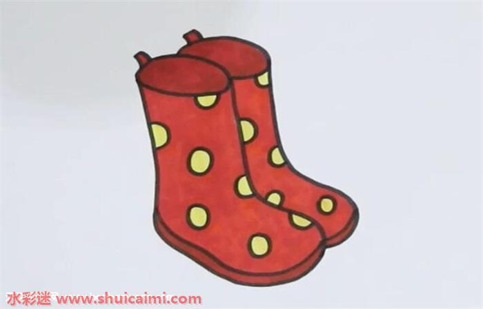 雨靴怎么画 雨靴简笔画漂亮卡通