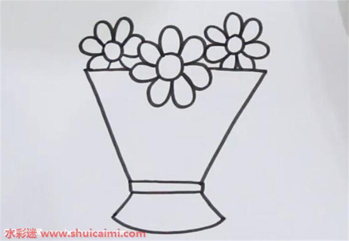 花束怎么画 花束简笔画简单彩色